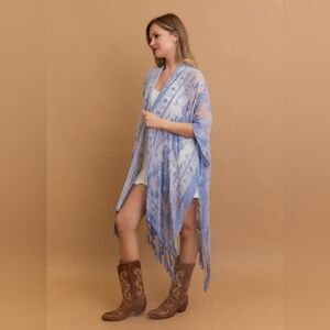 NWOT Never Worn Free People Nightbird Velvet Burnout Kimono Duster